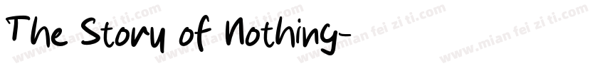 The Story of Nothing字体转换